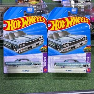 Hot Wheels Classic '64 Impala Toy Car - Blue and Silver